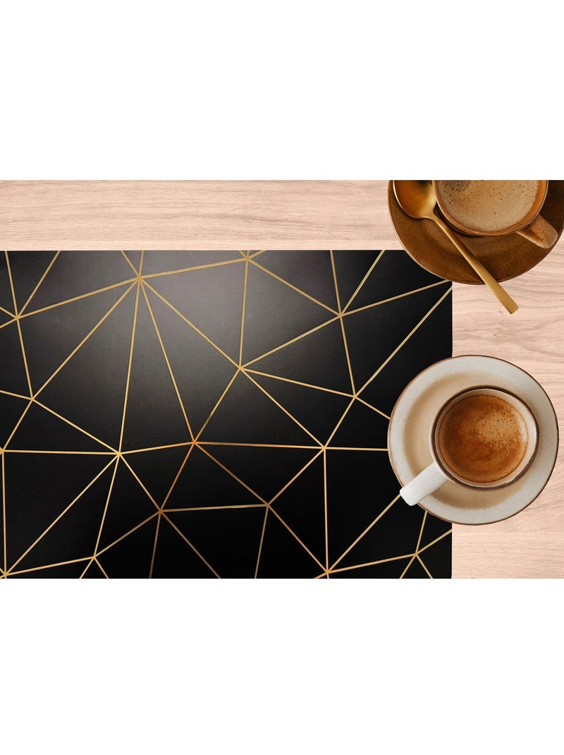 Lot de 6 sets de table avec encre métallique COPPER Doré/or - Kiabi