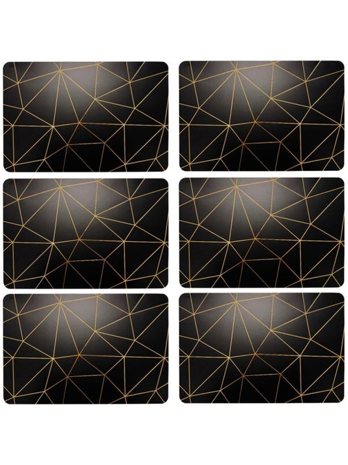 Lot de 6 sets de table avec encre métallique COPPER - Kiabi