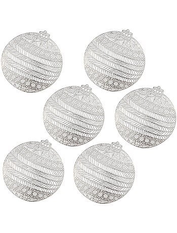 Lot de 6 sets de table boule de Noël
