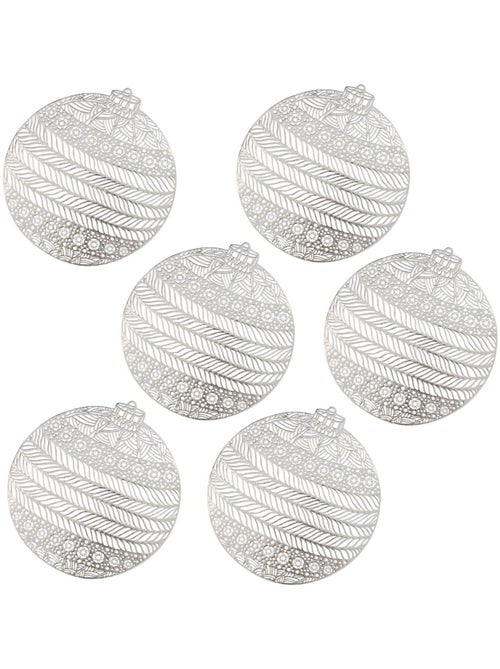 Lot de 6 sets de table boule de Noël - Kiabi