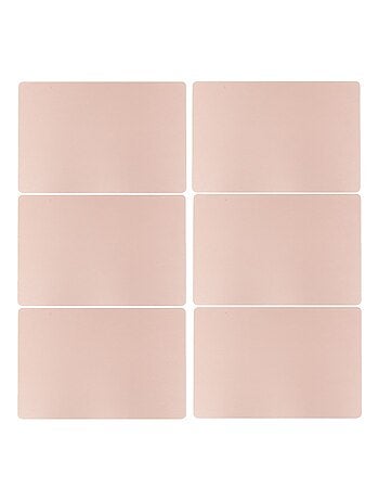 Lot de 6 sets de table CHARLY - 49 x 33 cm - Rose