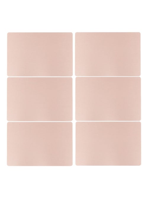 Lot de 6 sets de table CHARLY - 49 x 33 cm - Rose - Kiabi Lot de 6 sets de table CHARLY - 49 x 33 cm - Rose - Kiabi
