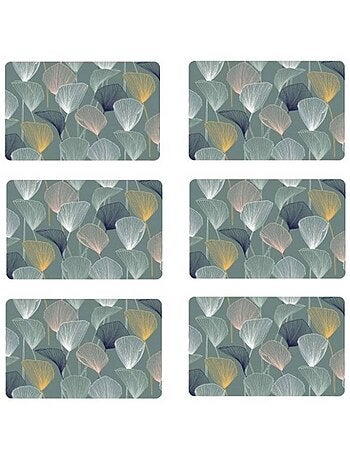 Lot de 6 sets de table Cottey - 28 x 43 cm - Bleu