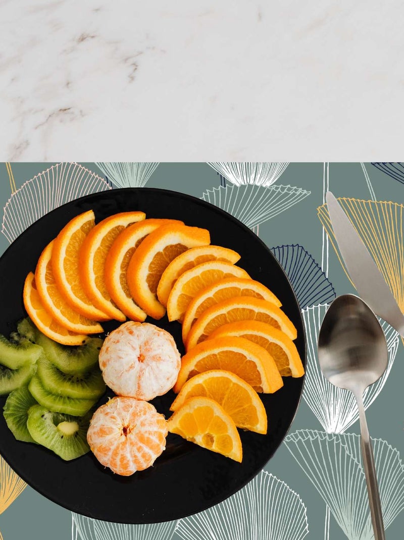 Lot de 6 sets de table Cottey - 28 x 43 cm - Bleu Bleu - Kiabi