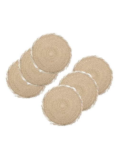 Lot de 6 sets de table cuba - Diamètre 38 cm - Beige - Kiabi Lot de 6 sets de table cuba - Diamètre 38 cm - Beige - Kiabi