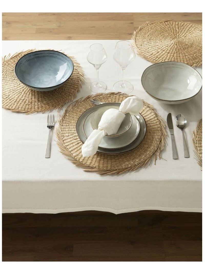 Lot de 6 sets de table cuba - Diamètre 38 cm - Beige Beige - Kiabi