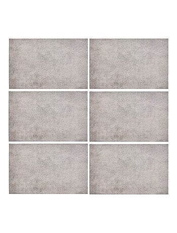 Lot de 6 sets de table effet béton AUTHENTIQUE - 45 x 30 cm