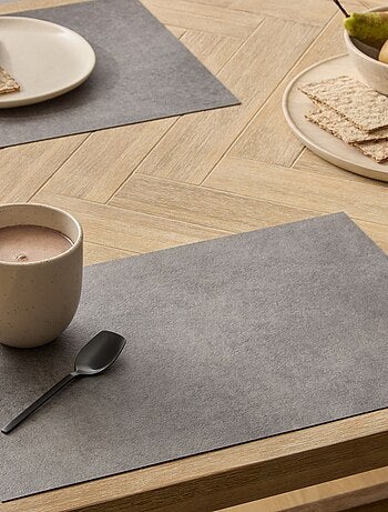 Lot de 6 sets de table effet béton AUTHENTIQUE - 45 x 30 cm