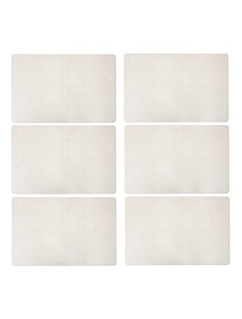 Lot de 6 sets de table effet écailles MIRA - 49 x 33 cm - Crème