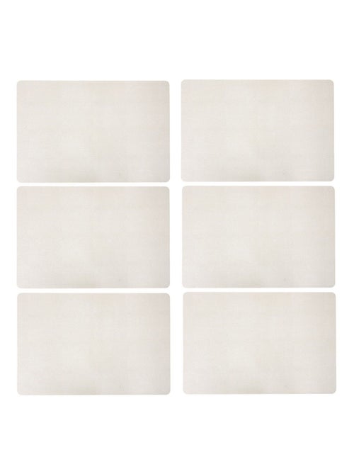 Lot de 6 sets de table effet écailles MIRA - 49 x 33 cm - Crème - Kiabi Lot de 6 sets de table effet écailles MIRA - 49 x 33 cm - Crème - Kiabi