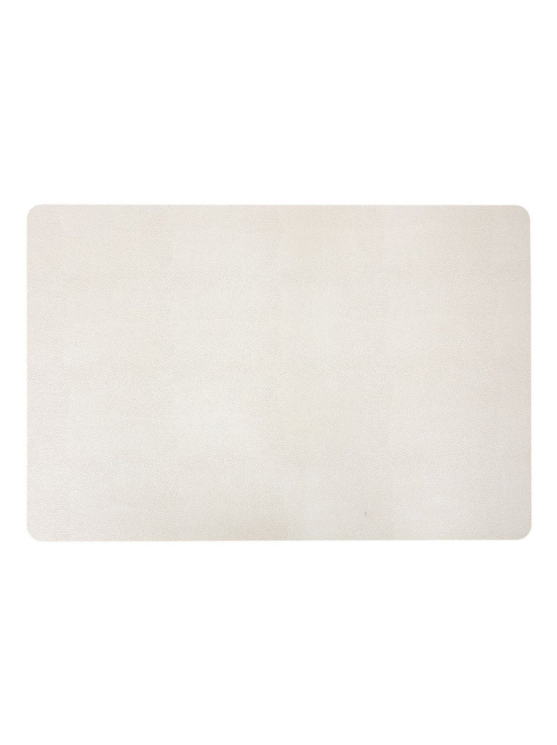 Lot de 6 sets de table effet écailles MIRA - 49 x 33 cm - Crème Blanc - Kiabi
