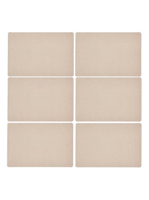 Lot de 6 sets de table effet tressé ELY - 49 x 33 cm - Beige - Kiabi