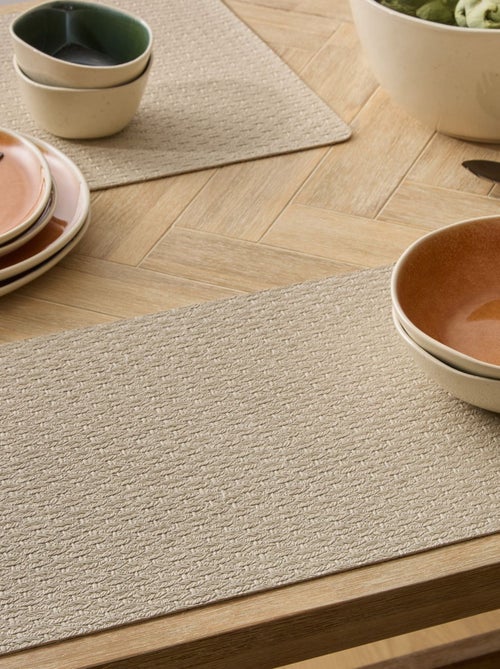 Lot de 6 sets de table effet tressé ELY - 49 x 33 cm - Beige - Kiabi