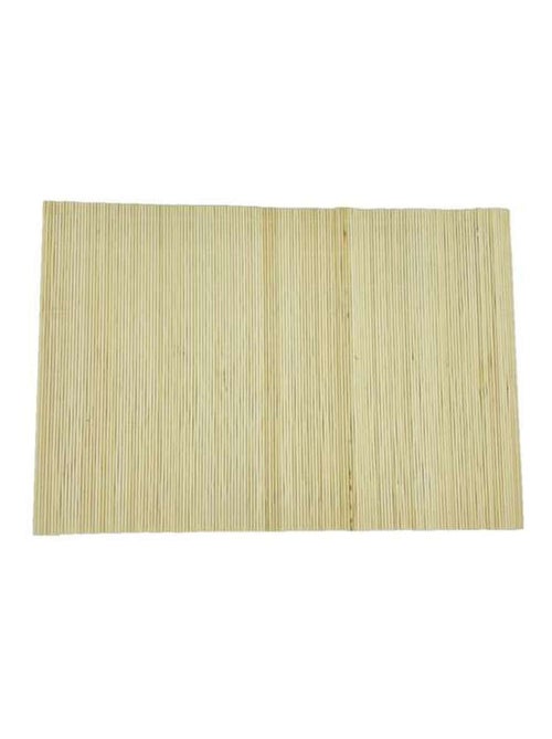Lot de 6 sets de table en bambou blanchi rectangulaire - 45 x 30 cm - Kiabi