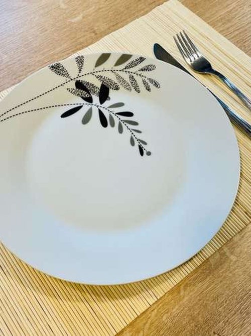 Lot de 6 sets de table en bambou blanchi rectangulaire - 45 x 30 cm - Kiabi