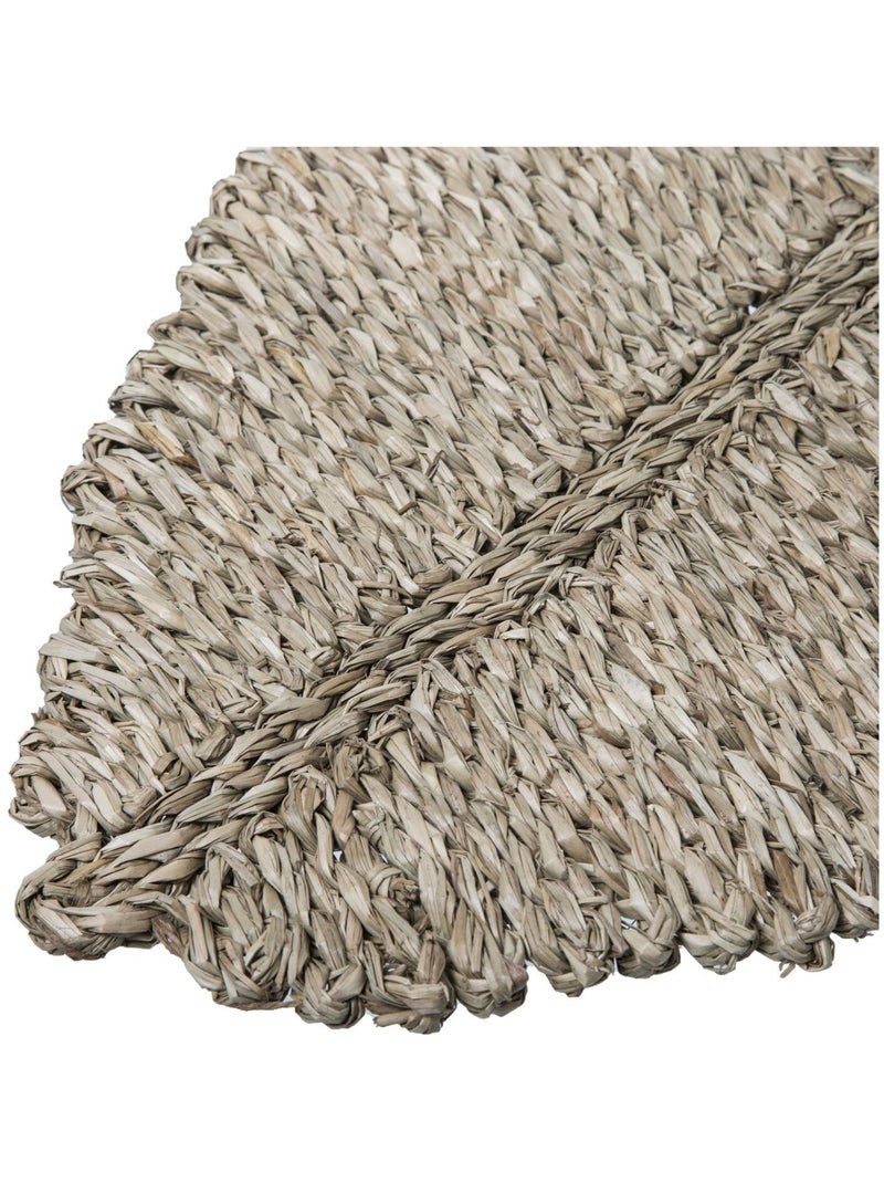 Lot de 6 sets de table feuille en roseau - 48 x 38 cm - Marron Beige - Kiabi