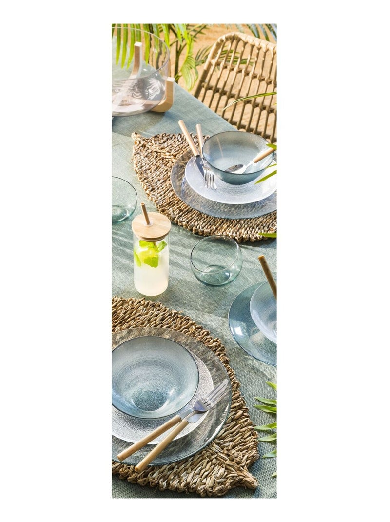 Lot de 6 sets de table feuille en roseau - 48 x 38 cm - Marron Beige - Kiabi