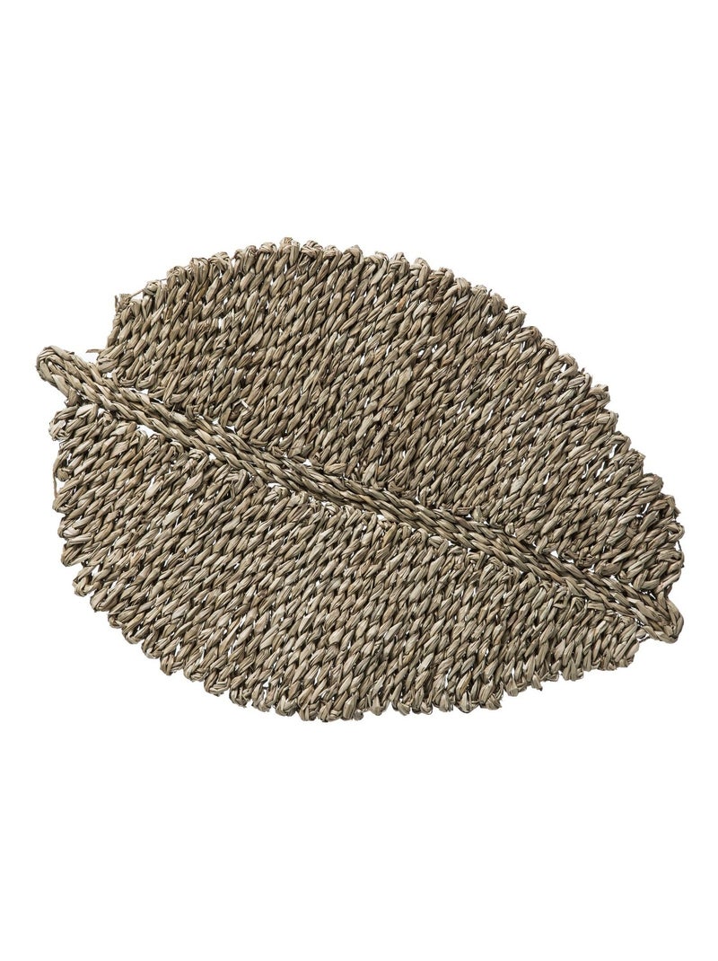 Lot de 6 sets de table feuille en roseau - 48 x 38 cm - Marron Beige - Kiabi