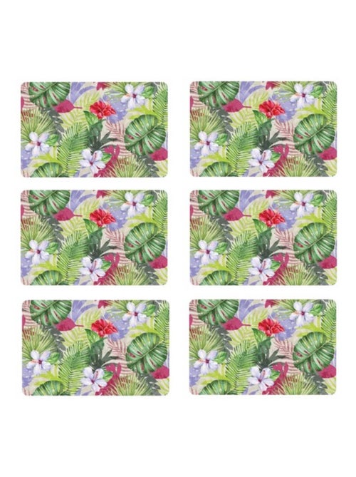 Lot de 6 sets de table Ibis - 28 x 43 cm - Vert - Kiabi Lot de 6 sets de table Ibis - 28 x 43 cm - Vert - Kiabi