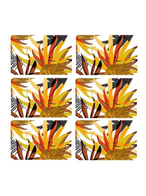 Lot de 6 sets de table Lorjung - 28 x 43 cm - Jaune - Kiabi