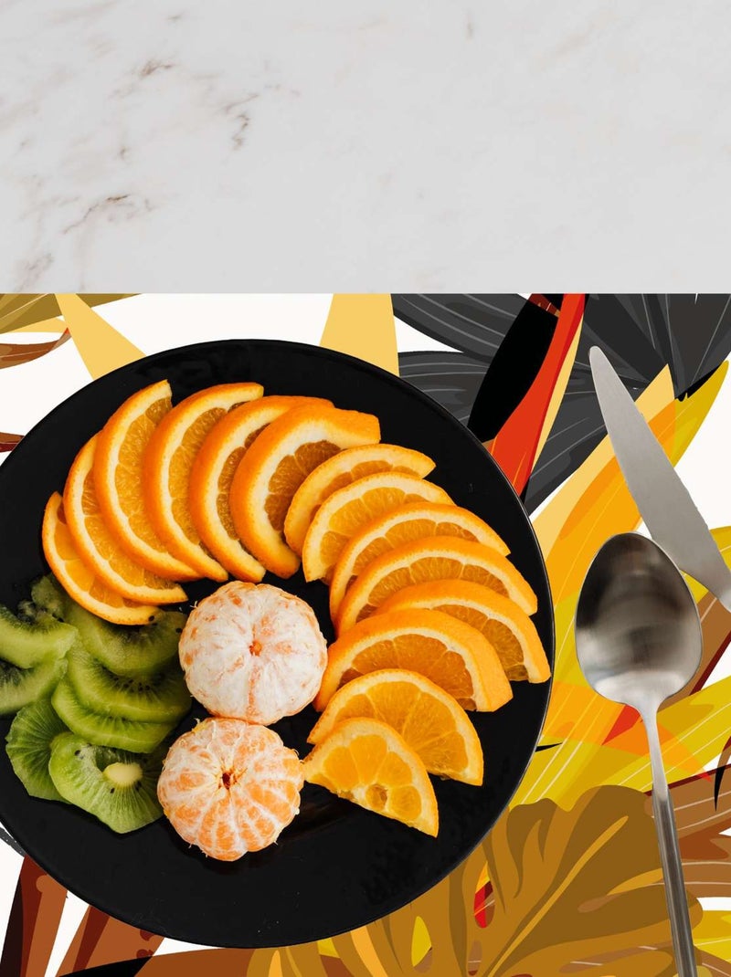 Lot de 6 sets de table Lorjung - 28 x 43 cm - Jaune Jaune - Kiabi