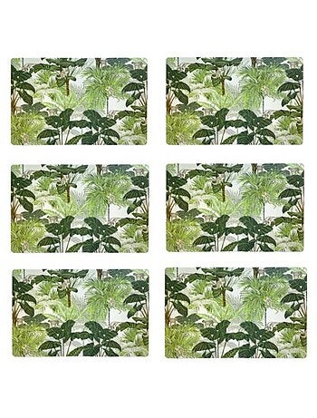 Lot de 6 sets de table Monkey - 28 x 43 cm - Vert