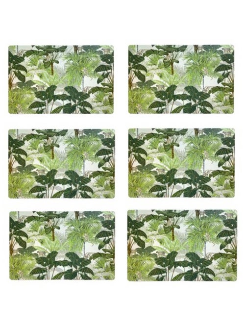 Lot de 6 sets de table Monkey - 28 x 43 cm - Vert - Kiabi Lot de 6 sets de table Monkey - 28 x 43 cm - Vert - Kiabi