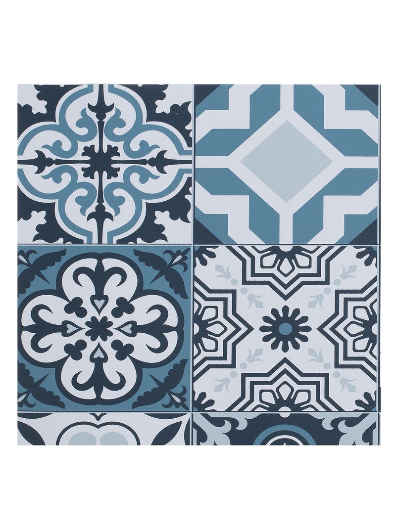 Lot de 6 sets de table mosaïque carreaux de ciment - 45 x 30 cm - Bleu Bleu - Kiabi