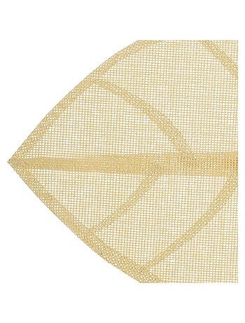 Lot de 6 sets de table motif feuille - 50 x 33 cm - Naturel