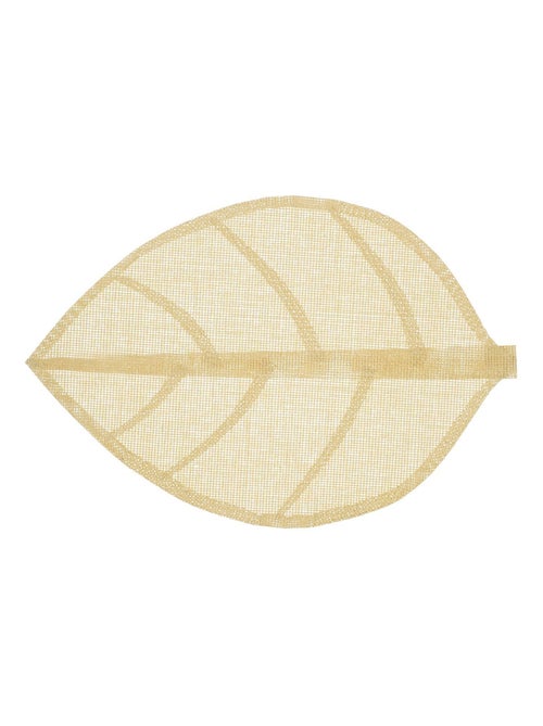 Lot de 6 sets de table motif feuille - 50 x 33 cm - Naturel - Kiabi
