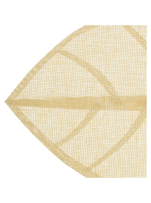 Lot de 6 sets de table motif feuille - 50 x 33 cm - Naturel - Kiabi