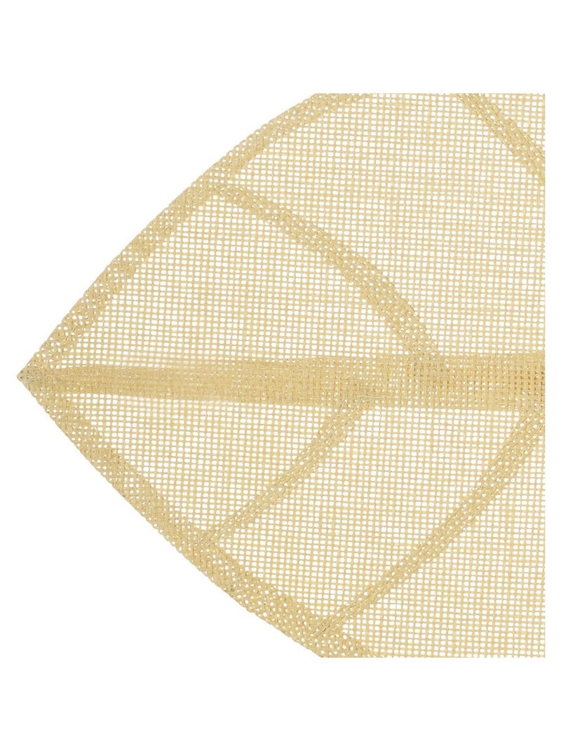 Lot de 6 sets de table motif feuille - 50 x 33 cm - Naturel Beige - Kiabi