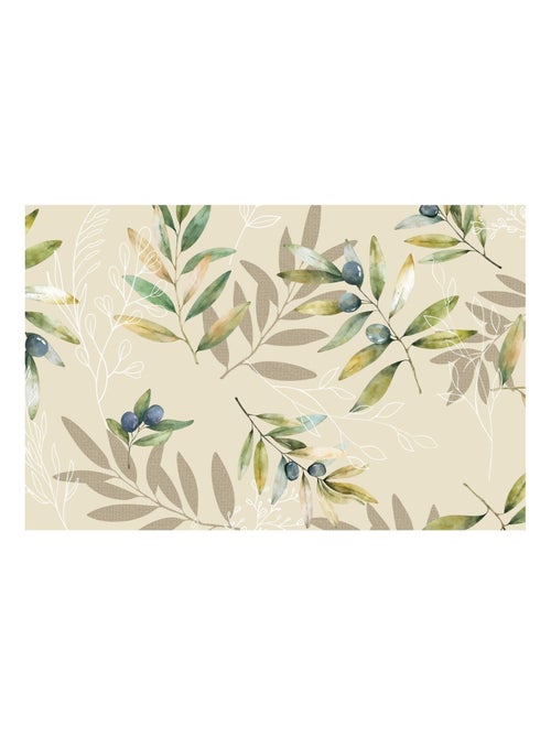 Lot de 6 sets de table motif provençal OLIBA - 28 x 43 cm - Beige et vert - Kiabi Lot de 6 sets de table motif provençal OLIBA - 28 x 43 cm - Beige et vert - Kiabi