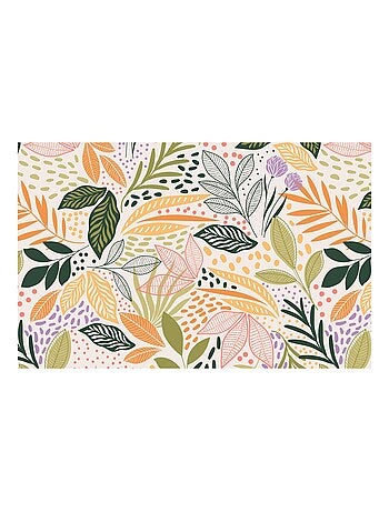Lot de 6 sets de table motifs feuillage MAOLI - 28 x 43 cm - Multicolore