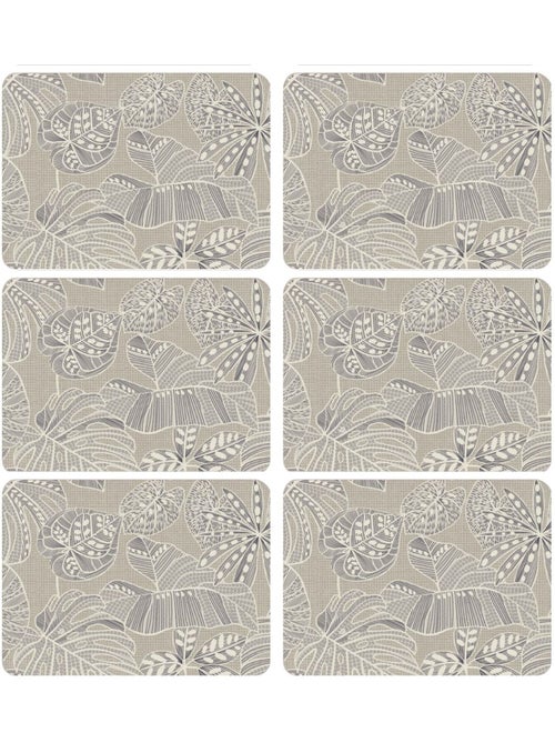 Lot de 6 sets de table motifs tropical WILD - 28 x 43 cm - Ecru - Kiabi Lot de 6 sets de table motifs tropical WILD - 28 x 43 cm - Ecru - Kiabi