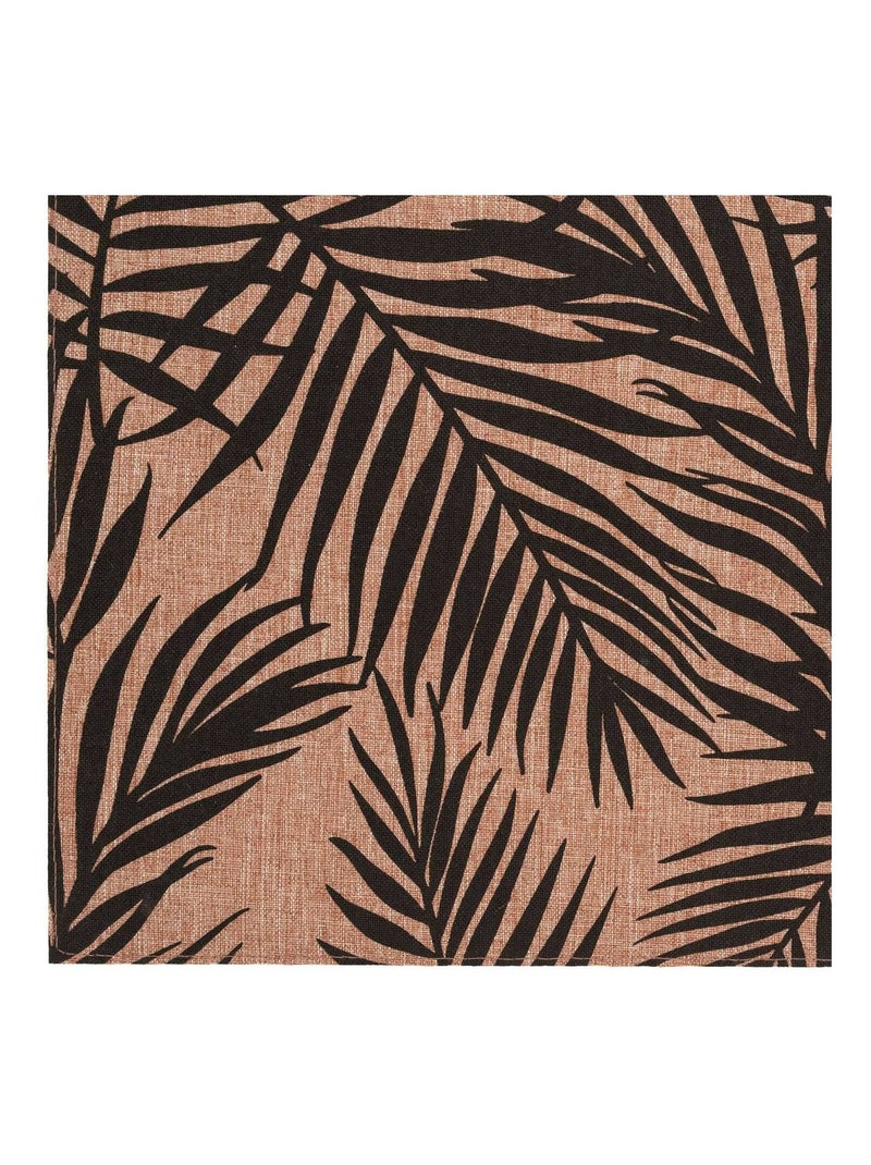 Lot de 6 sets de table rectangulaire Palmier - 45 x 30 cm - Noir et beige Beige - Kiabi