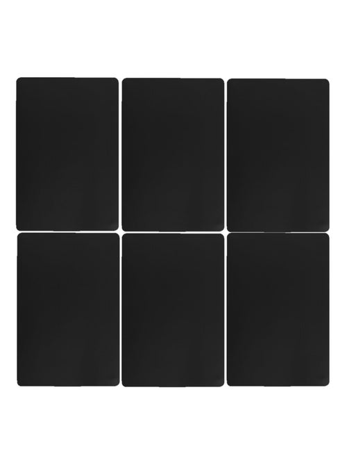 Lot de 6 Sets de table rectangulaire Tenor - 45 x 30 cm - Noir - Kiabi