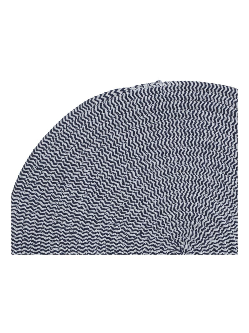 Lot de 6 sets de table rond en coton Alana Bleu - Kiabi