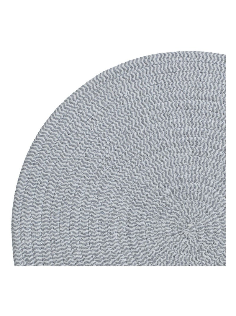 Lot de 6 sets de table rond en coton Alana Gris - Kiabi