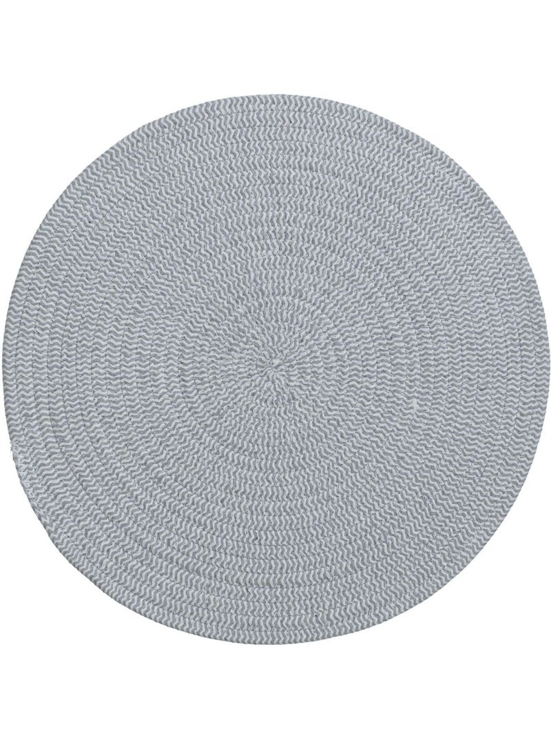 Lot de 6 sets de table rond en coton Alana Gris - Kiabi
