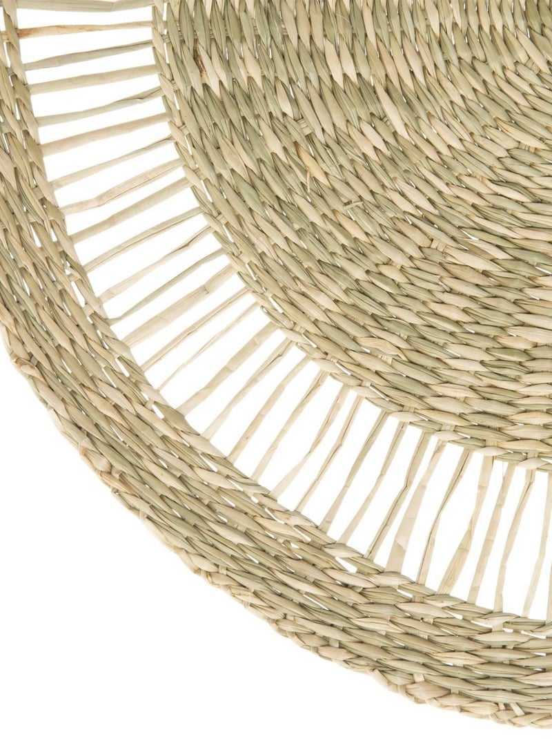 Lot de 6 sets de table rond en roseau tressé - Diam 38 cm - Beige Beige - Kiabi