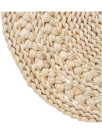Lot de 6 sets de table rond Escambia - Diam 38 cm - Beige
