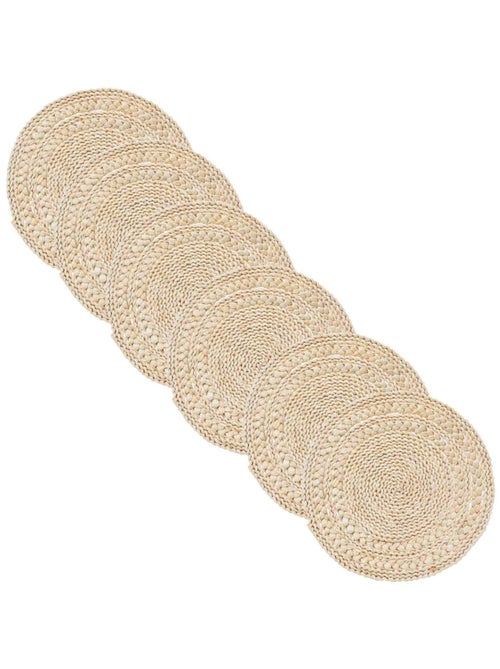 Lot de 6 sets de table rond Escambia - Diam 38 cm - Beige - Kiabi Lot de 6 sets de table rond Escambia - Diam 38 cm - Beige - Kiabi