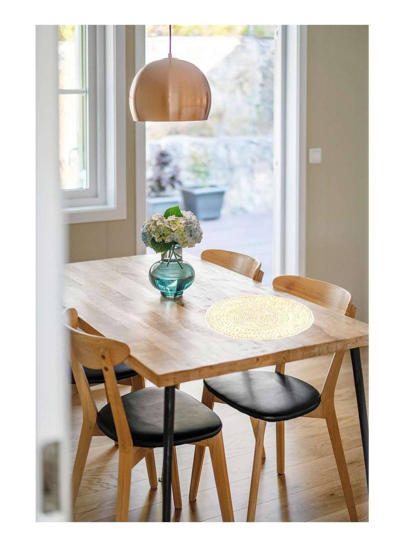 Lot de 6 sets de table rond Escambia - Diam 38 cm - Beige Beige - Kiabi