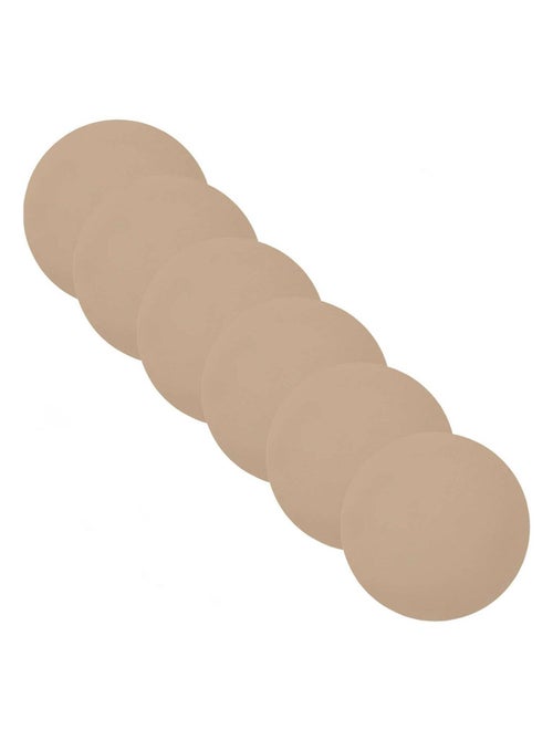 Lot de 6 sets de table rond Okaloo - Diam 38 cm - Beige - Kiabi Lot de 6 sets de table rond Okaloo - Diam 38 cm - Beige - Kiabi