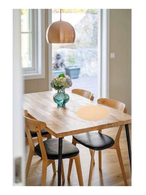 Lot de 6 sets de table rond Okaloo - Diam 38 cm - Beige - Kiabi Lot de 6 sets de table rond Okaloo - Diam 38 cm - Beige - Kiabi