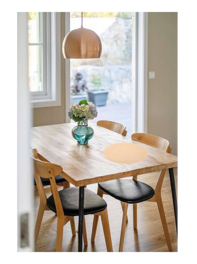 Lot de 6 sets de table rond Okaloo - Diam 38 cm - Beige Beige - Kiabi