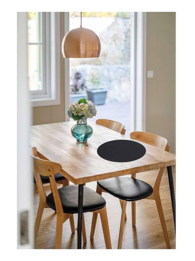 Lot de 6 sets de table rond Okaloo - Diam 38 cm - Gris Gris - Kiabi