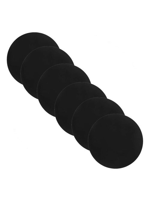 Lot de 6 sets de table rond Okaloo - Diam 38 cm - Noir - Kiabi Lot de 6 sets de table rond Okaloo - Diam 38 cm - Noir - Kiabi
