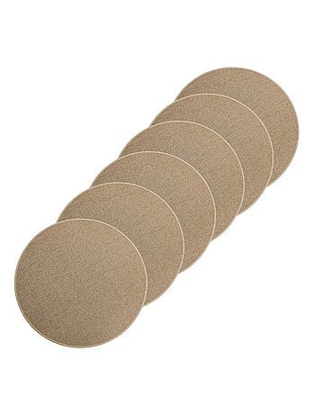 Lot de 6 sets de table tissés antidérapants